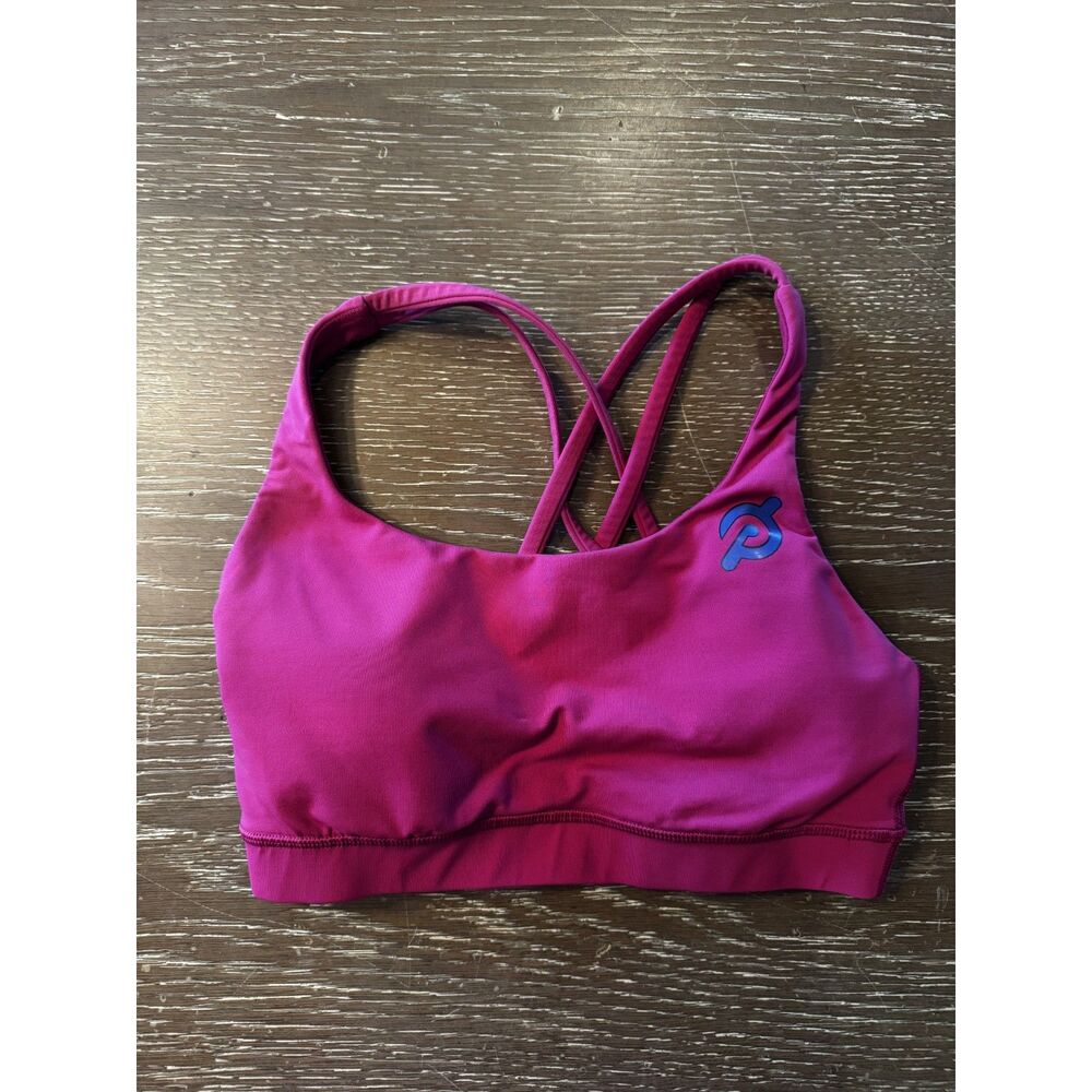 Lululemon x Peloton Womens Pink Sports Bra Strappy Cross Back Activewear Size 4